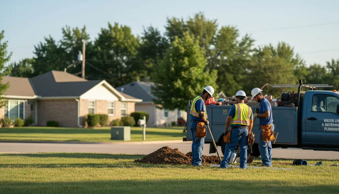 Residential water line and bathroom plumbing service in South Point, OH